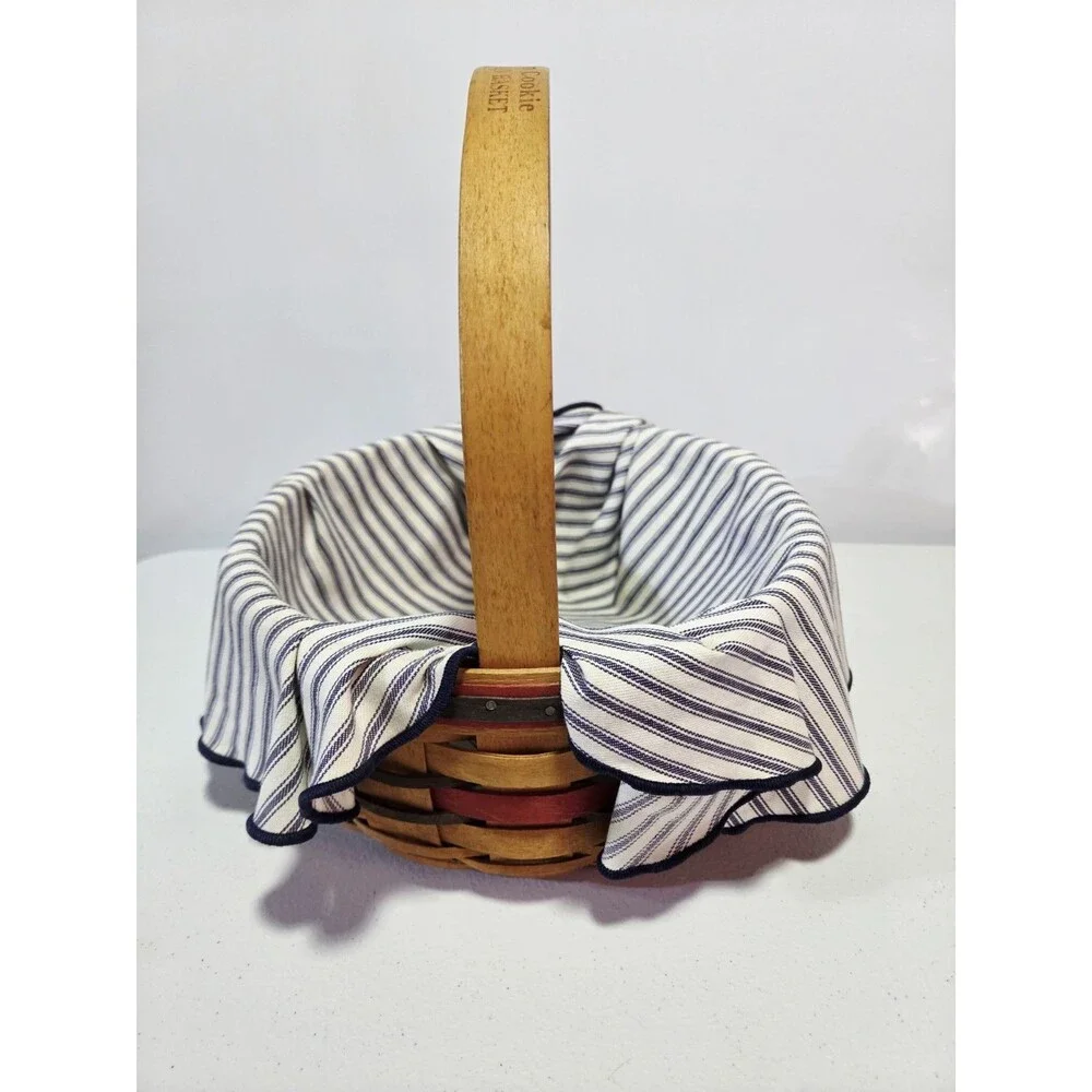 Longaberger 1992 Crisco American Cookie Celebration Basket Combo Liner Lid
